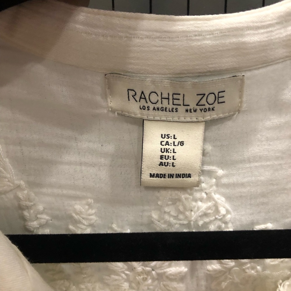 Rachel Zoe Country Chic  Embroidered Women's Top size Large - Picture 7 of 11
